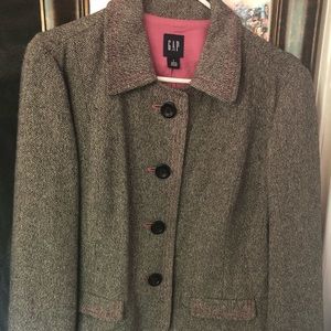 Gorgeous Gap blazer/jacket pink stitch accents